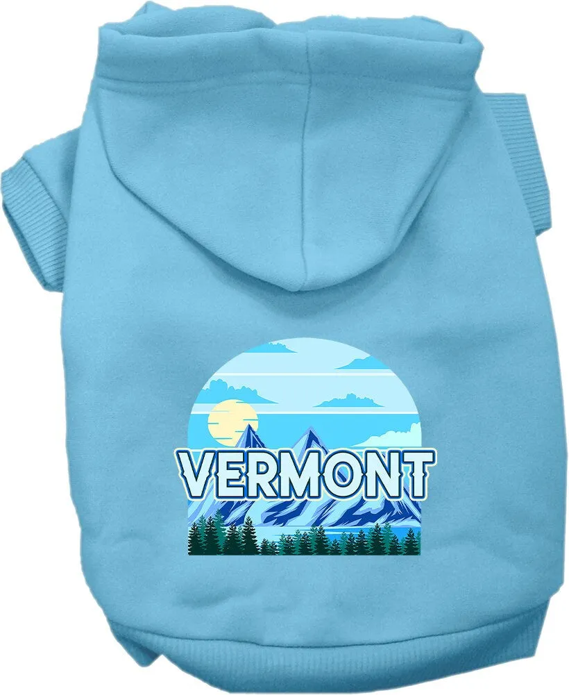 Pet Dog & Cat Screen Printed Hoodie for Medium to Large Pets (Sizes 2XL-6XL), "Vermont Trailblazer"