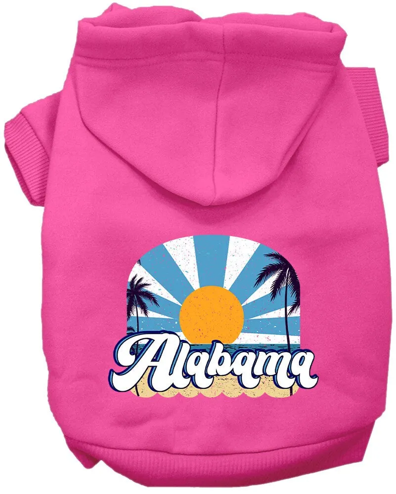 Pet Dog & Cat Screen Printed Hoodie for Small to Medium Pets (Sizes XS-XL), "Alabama Coast"