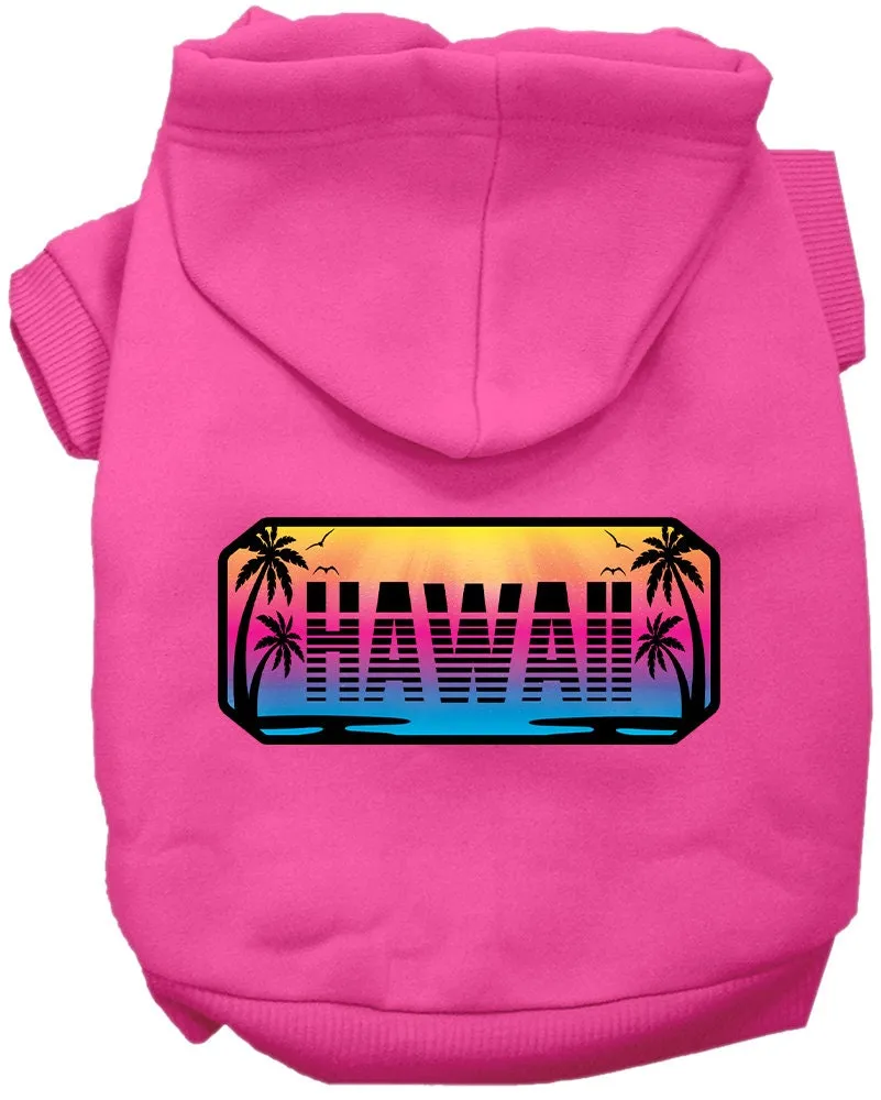 Pet Dog & Cat Screen Printed Hoodie for Small to Medium Pets (Sizes XS-XL), "Hawaii Beach Shades"