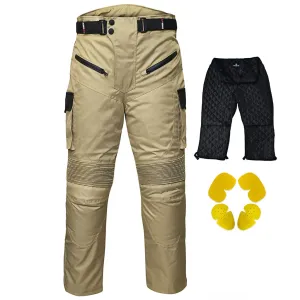 RIDERACT® Cordura Waterproof Motorcycle Pant TARZAN Khaki