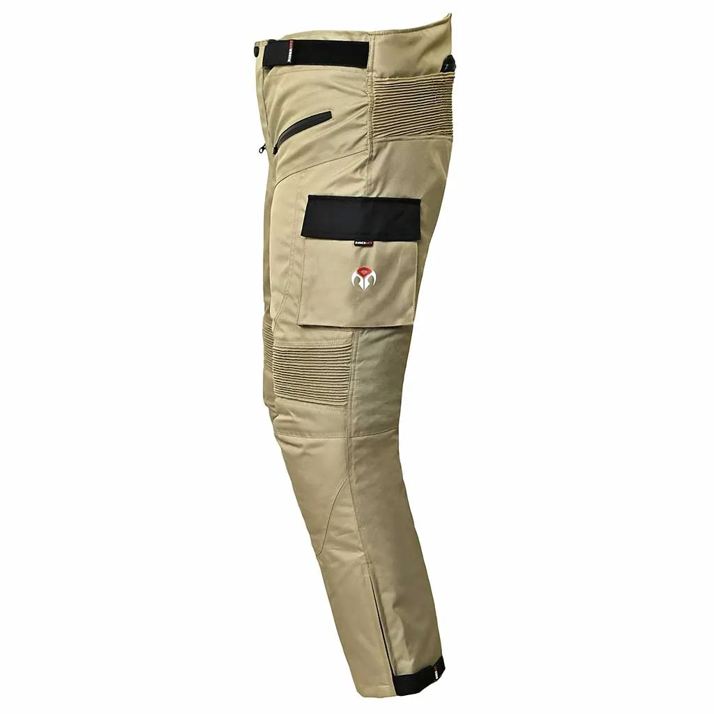 RIDERACT® Cordura Waterproof Motorcycle Pant TARZAN Khaki