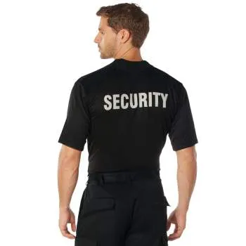 Rothco Moisture Wicking Security Polo Shirt With Badge / Black