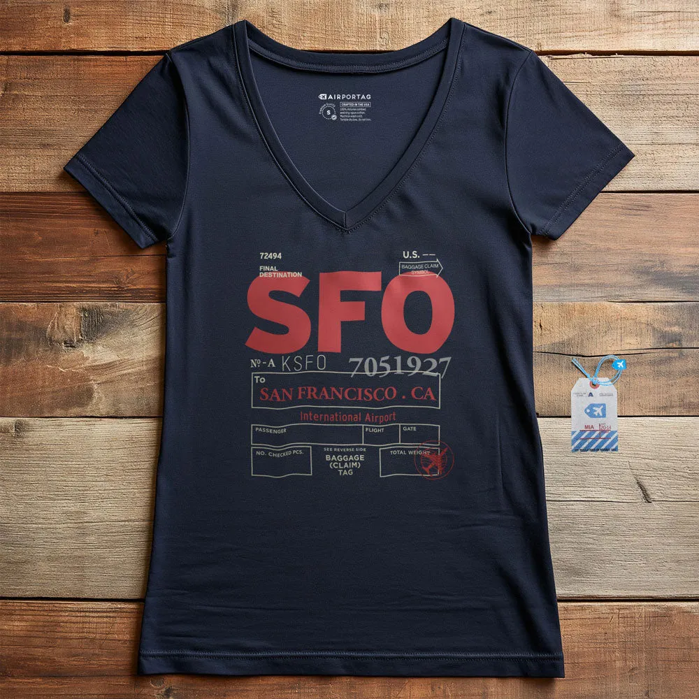 SFO - Women's V-Neck T-Shirt