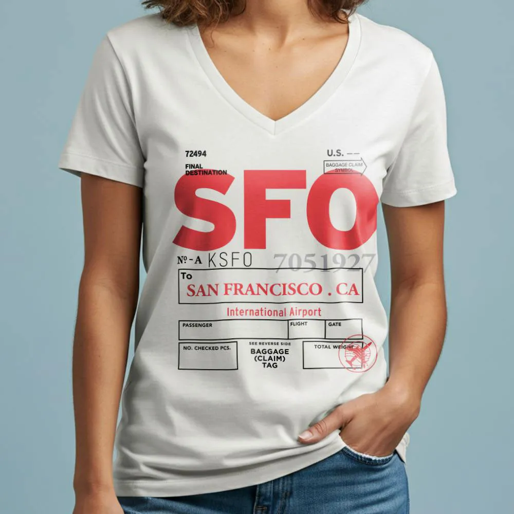 SFO - Women's V-Neck T-Shirt