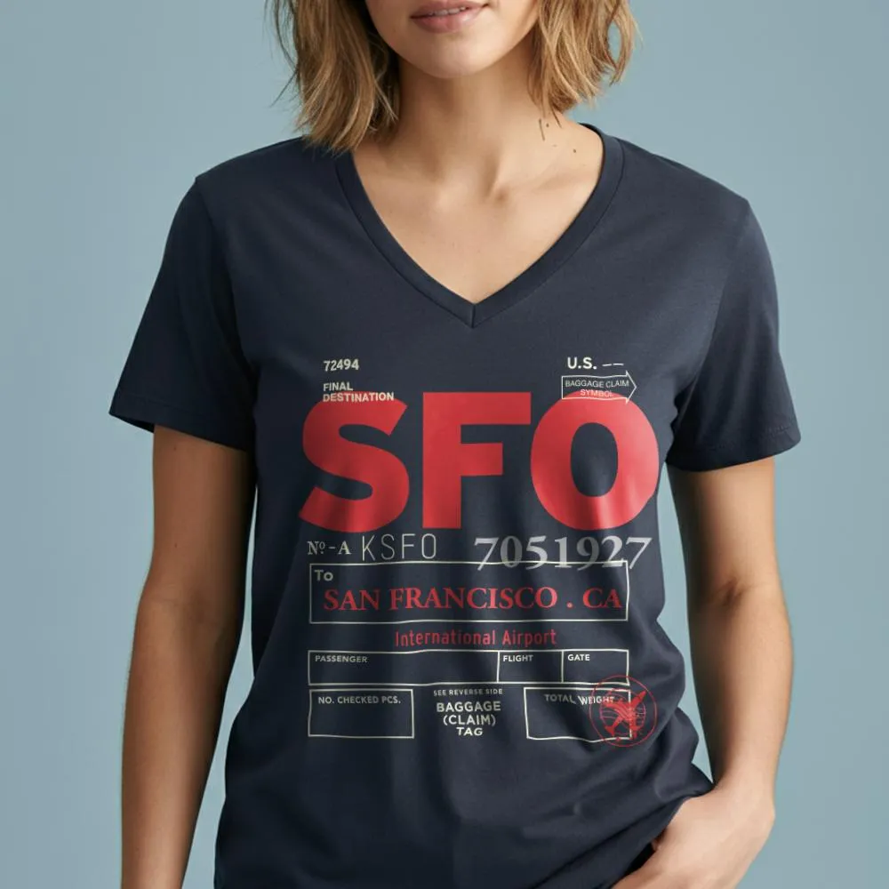 SFO - Women's V-Neck T-Shirt