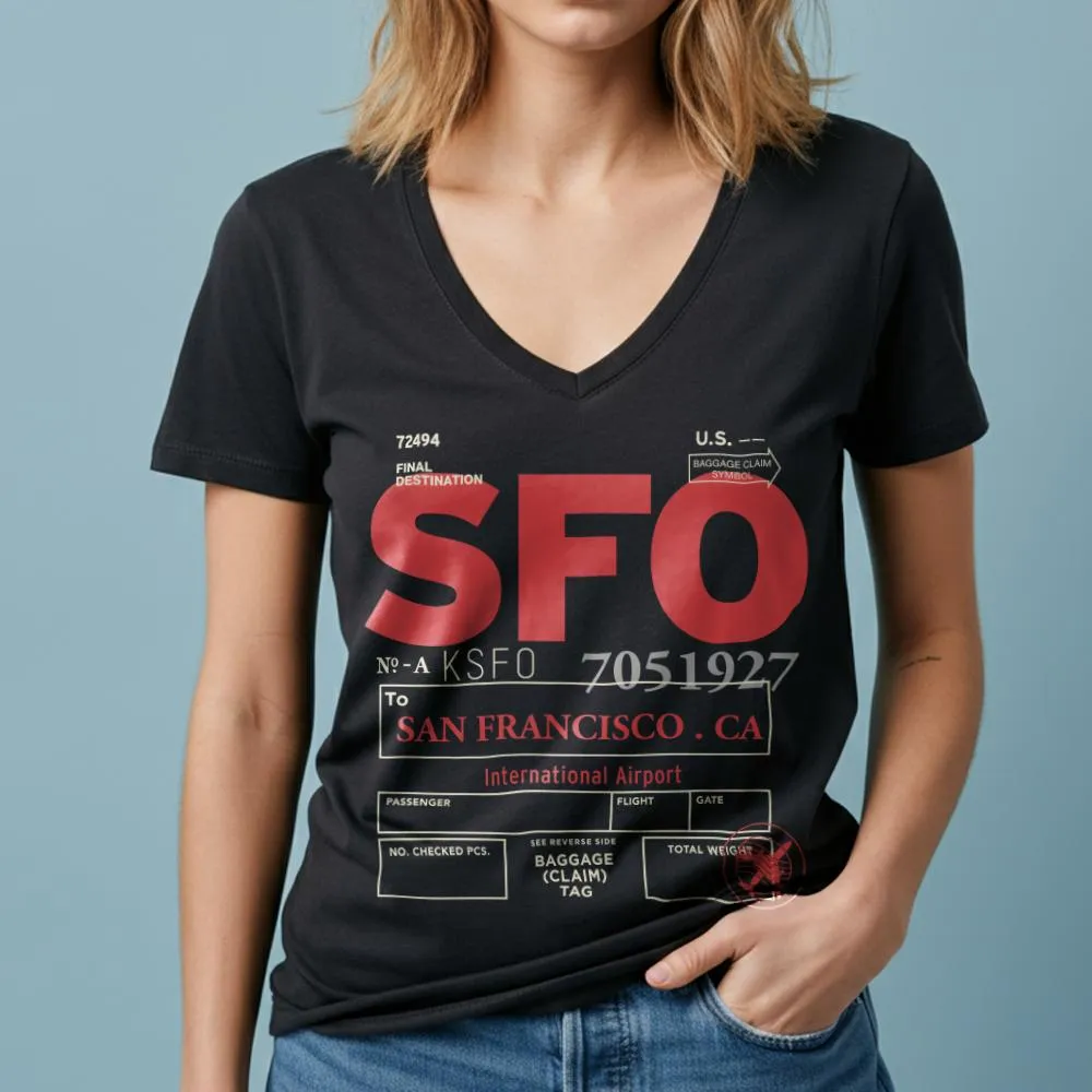 SFO - Women's V-Neck T-Shirt