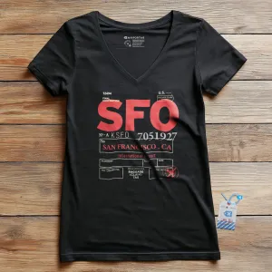 SFO - Women's V-Neck T-Shirt