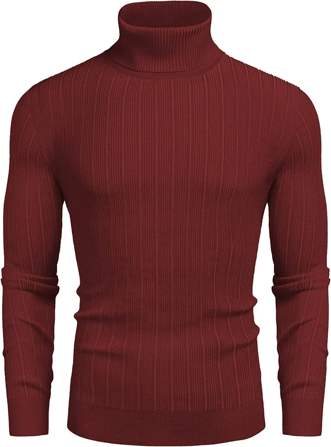 Slim Fit Knitted High Neck Pullover Sweaters (US Only)