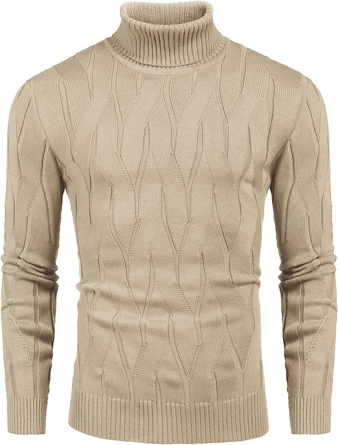 Slim Fit Turtleneck Knitted Pullover Sweaters (US Only)