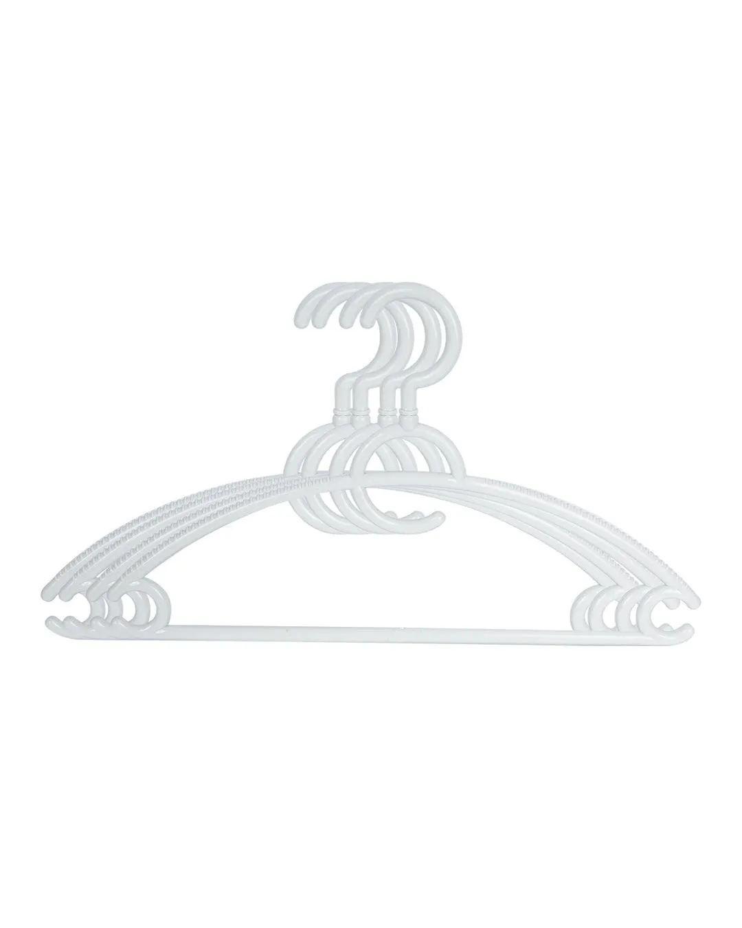 Solid Plastic Clothes Hangers, Set of 4