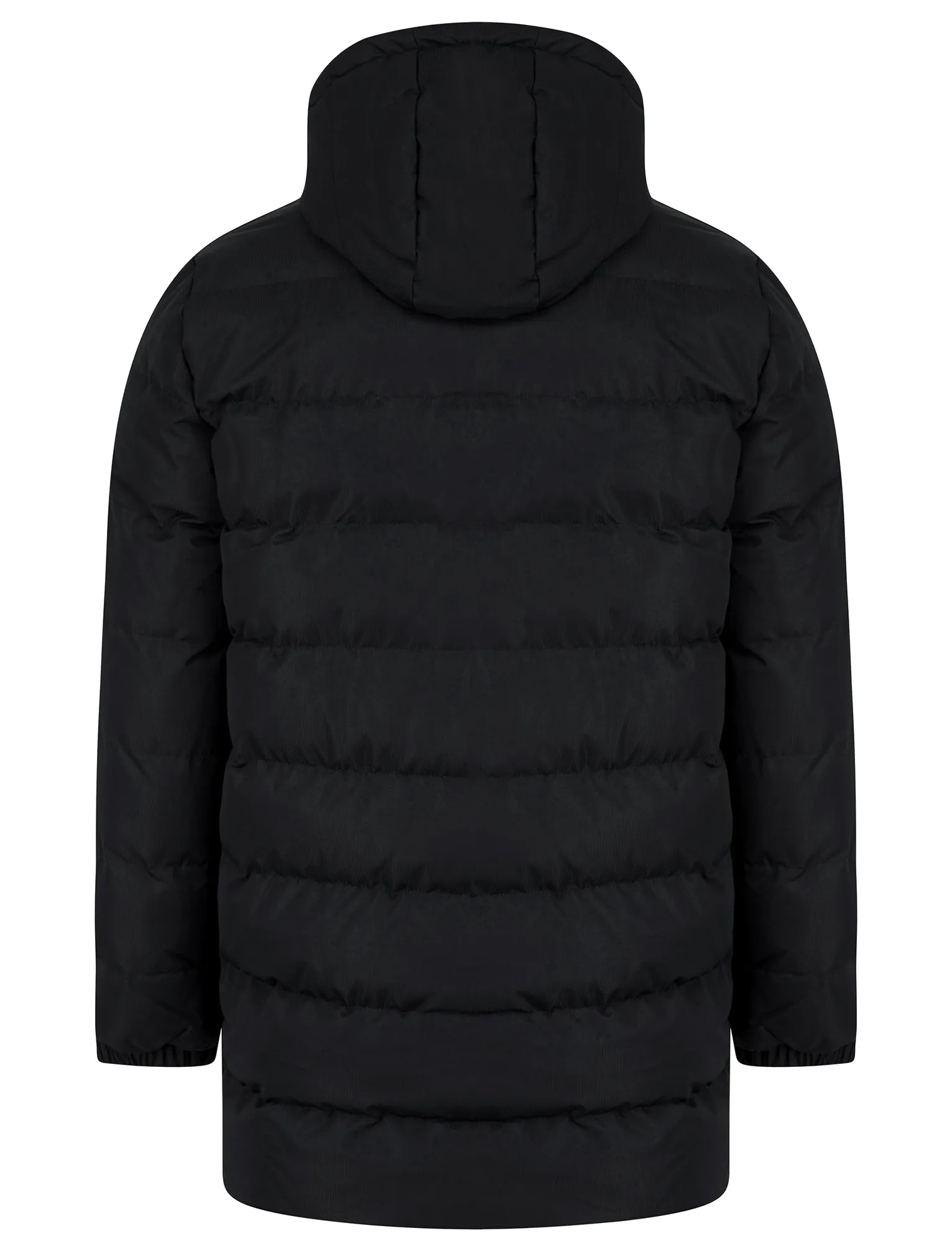 Taffy Micro-Fleece Lined Quilted Puffer Jacket with Hood in Jet Black - Tokyo Laundry