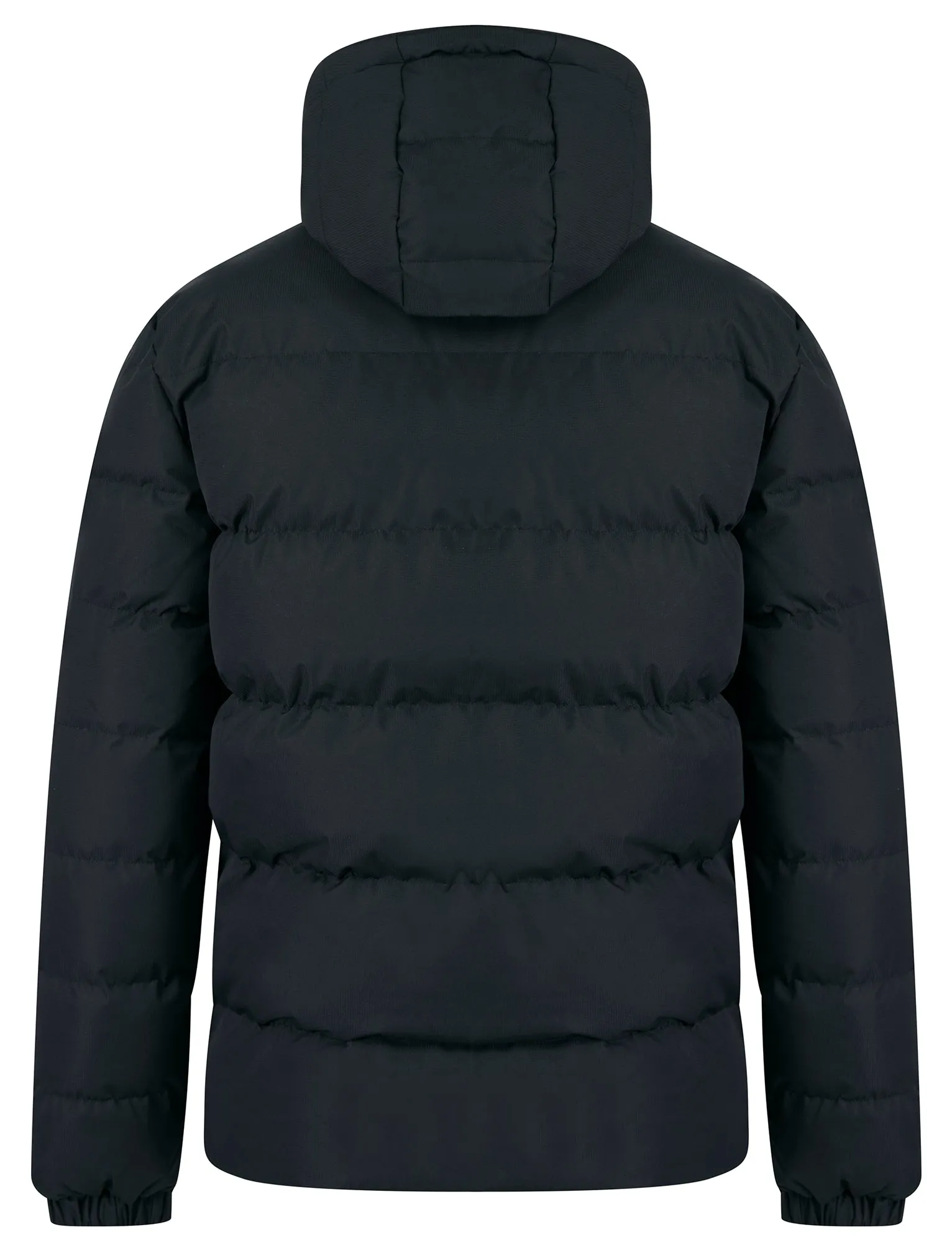 Takato Micro-Fleece Lined Quilted Puffer Jacket with Hood in Jet Black - Tokyo Laundry