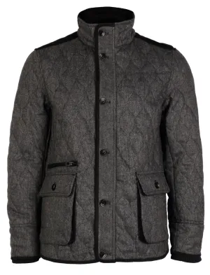 Tokyo Laundry Cumberland wool blend grey quilted jacket