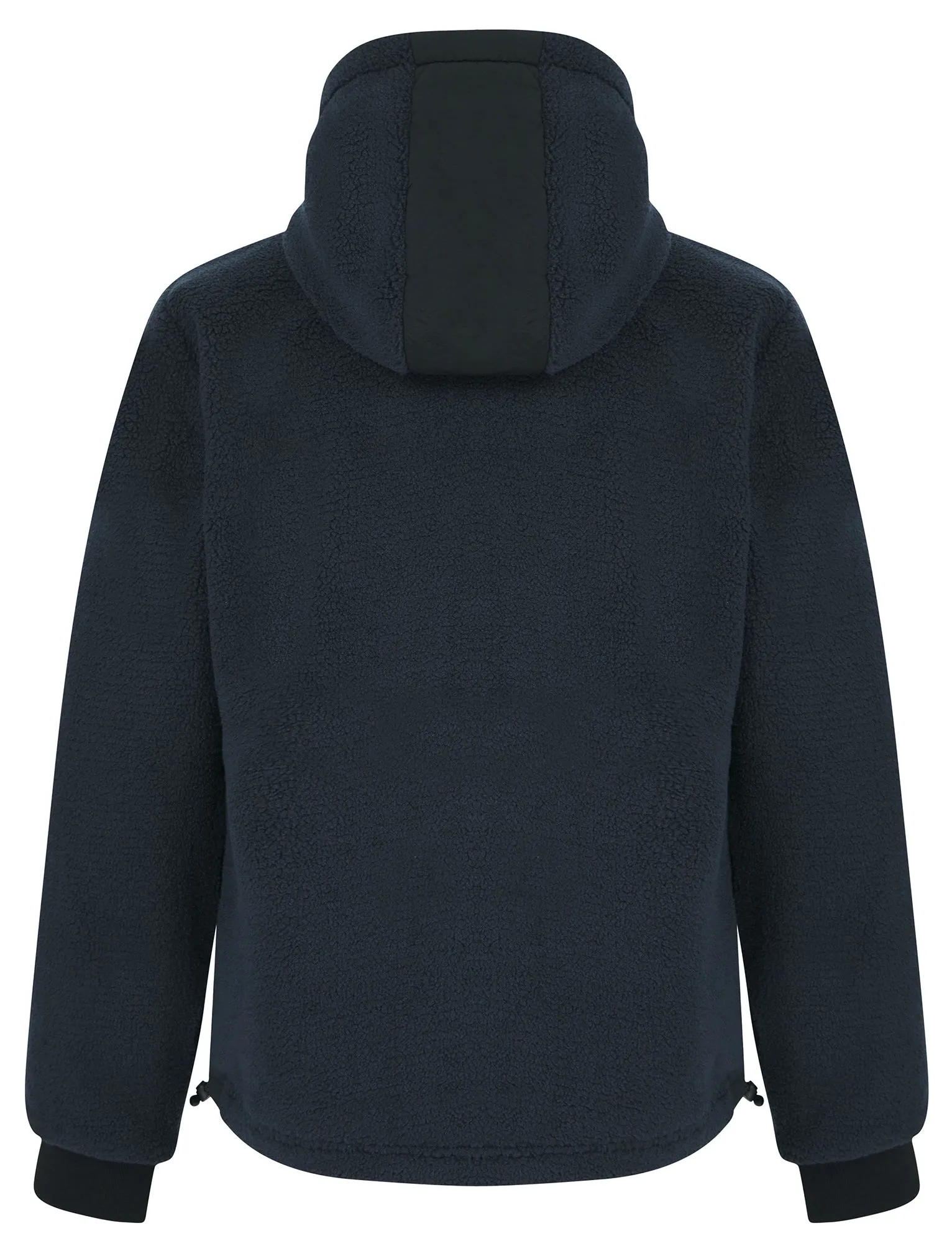 Wafai Hooded Teddy Borg Fleece Jacket Top in Sky Captain Navy - Tokyo Laundry