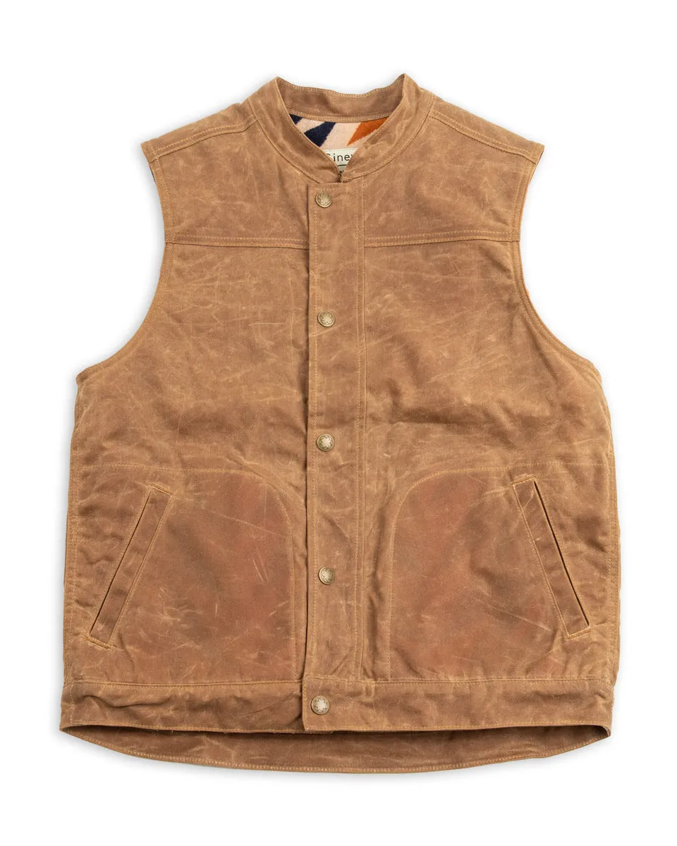 Wax Vest - Brown / Gently Strikes Lining