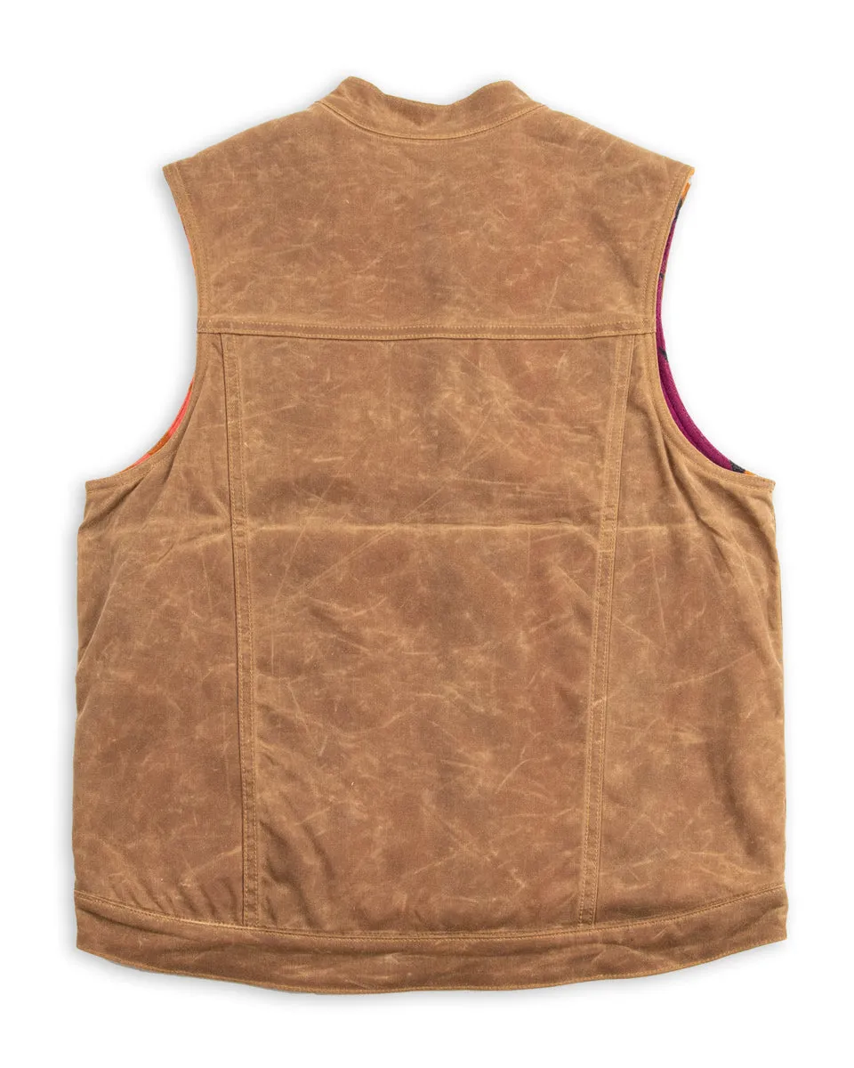 Wax Vest - Brown / Gently Strikes Lining