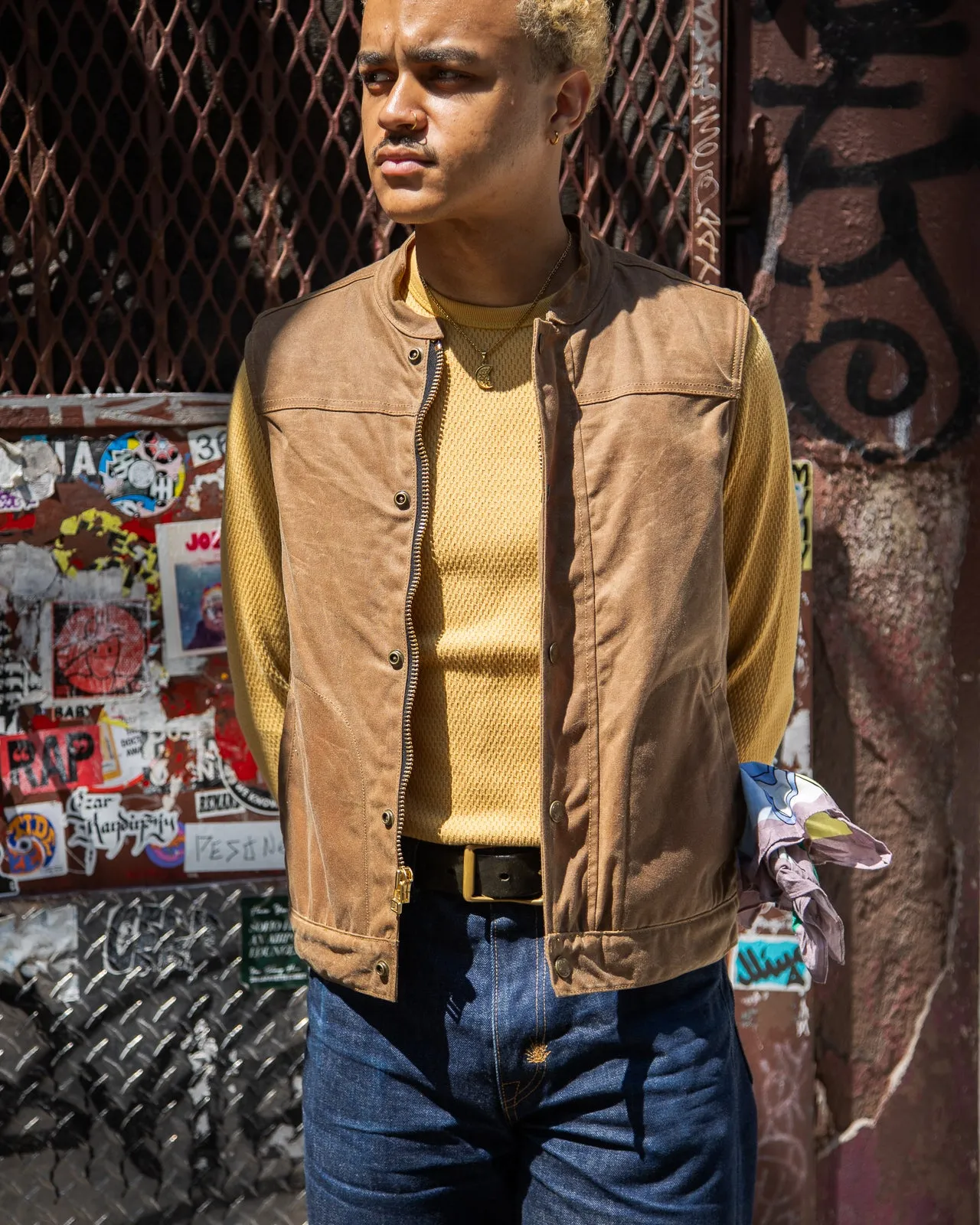 Wax Vest - Brown / Gently Strikes Lining