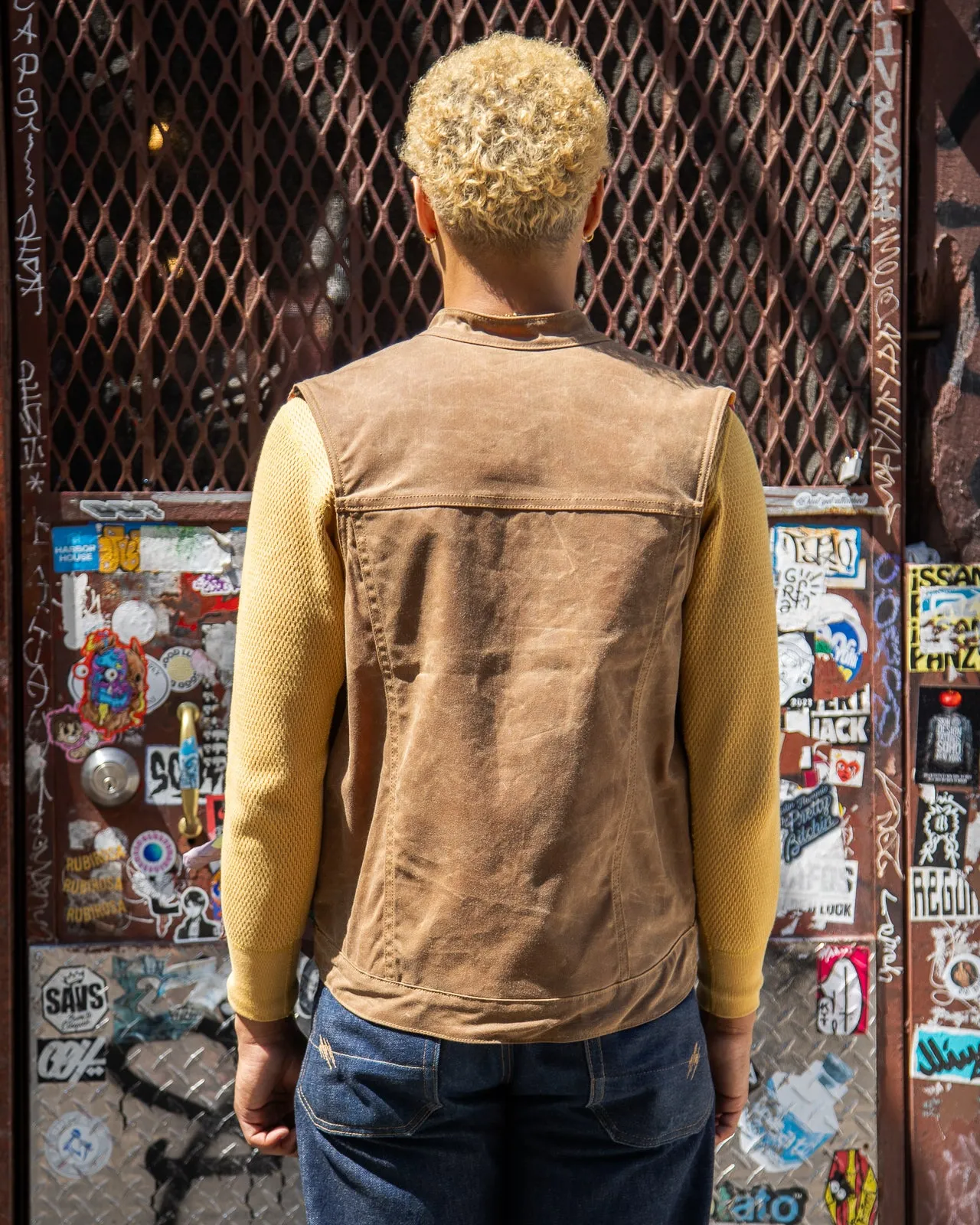 Wax Vest - Brown / Gently Strikes Lining