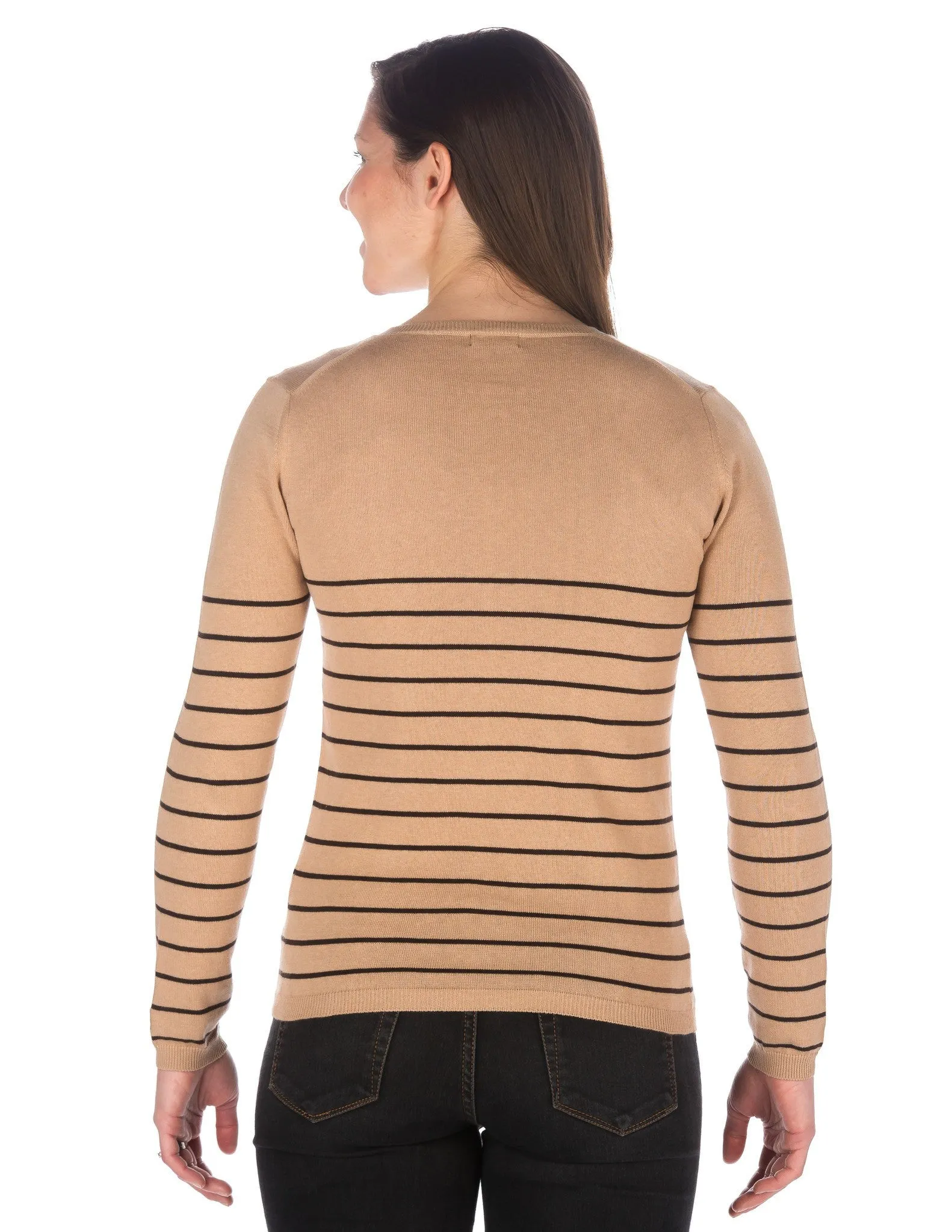 Women's 100% Cotton V-Neck Essential Sweater