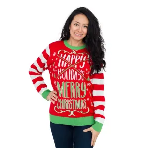 Women's Happy Holidays Merry Ugly Christmas Sweater